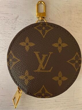 LOUIS VUITTON MONOGRAM/RED LEATHER INT. MULTI POCHETTE ROUND COIN PURSE
